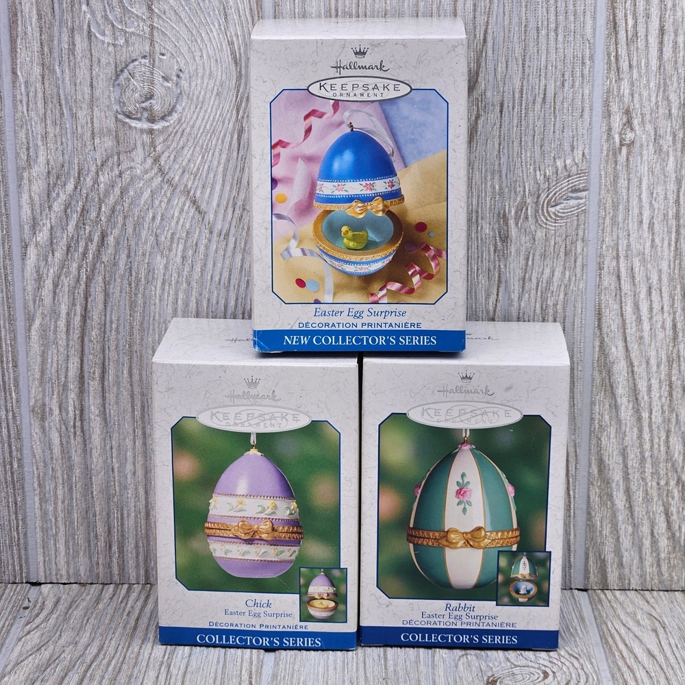 Hallmark Keepsake Easter Egg Surprise Set 1-3 Complete Series 1999-2001
